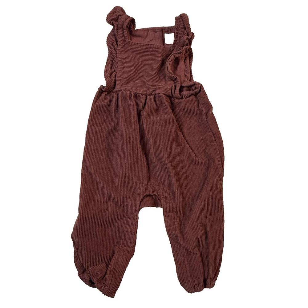 Gap Baby Dark Academia Corduroy Romper Girls 6-12 Months  Bubble Preppy Fall